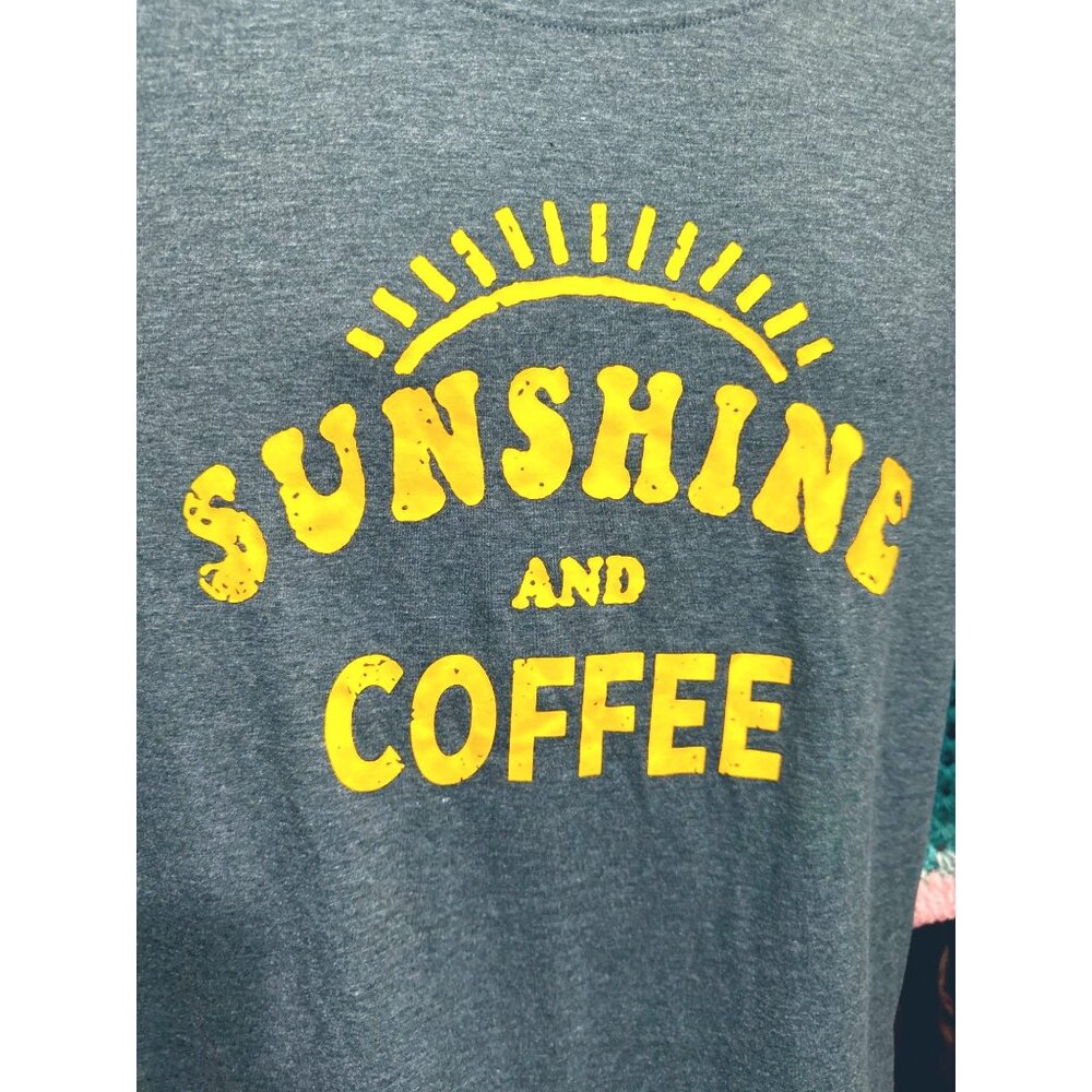 CCCC Sunshine and Coffee Graphic Screen Print Sleeveless Mens Tank Top Size XL - Picture 2 of 6